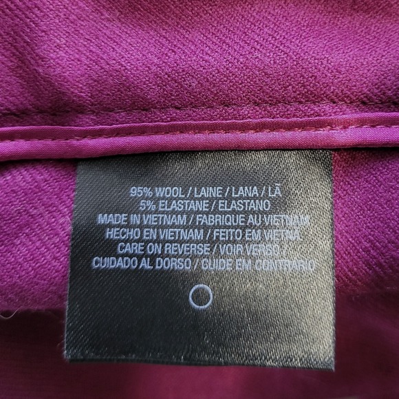 Elie Tahari Womens Preppy Cranberry Mid Rise‎ Straight Leg Career Wool Pants 12 - Picture 4 of 8